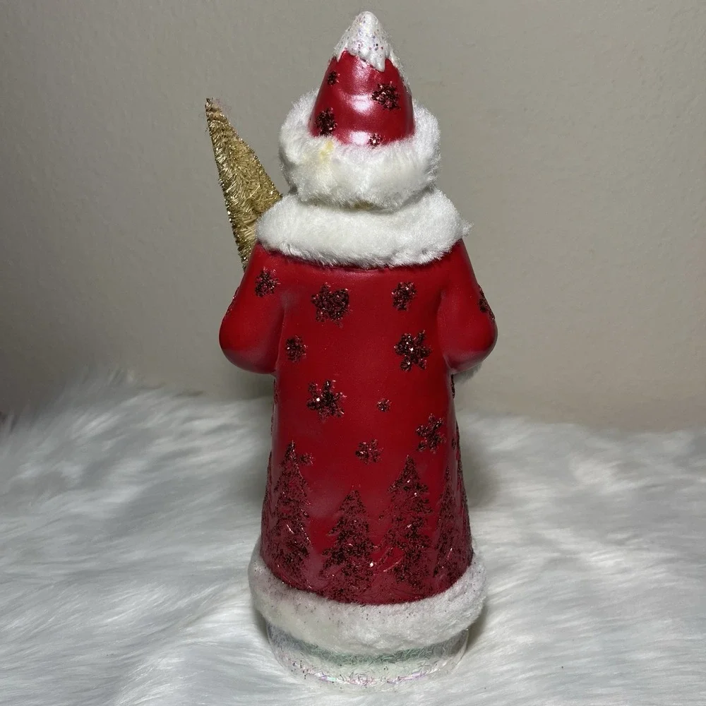 Demdaco Sylvestri Belsnikle Santa With A Cane 10 Inch Christmas Figurine Y2K VTG